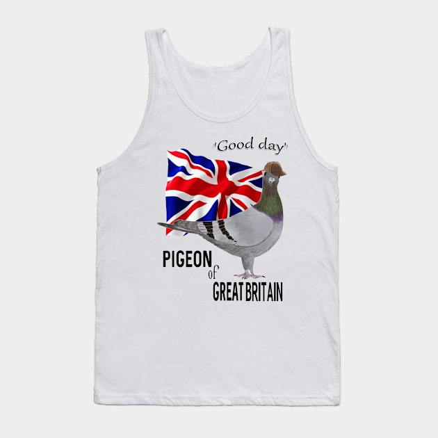 Pigeon of Great Britain Greeting Tank Top by KC Morcom aka KCM Gems n Bling aka KCM Inspirations